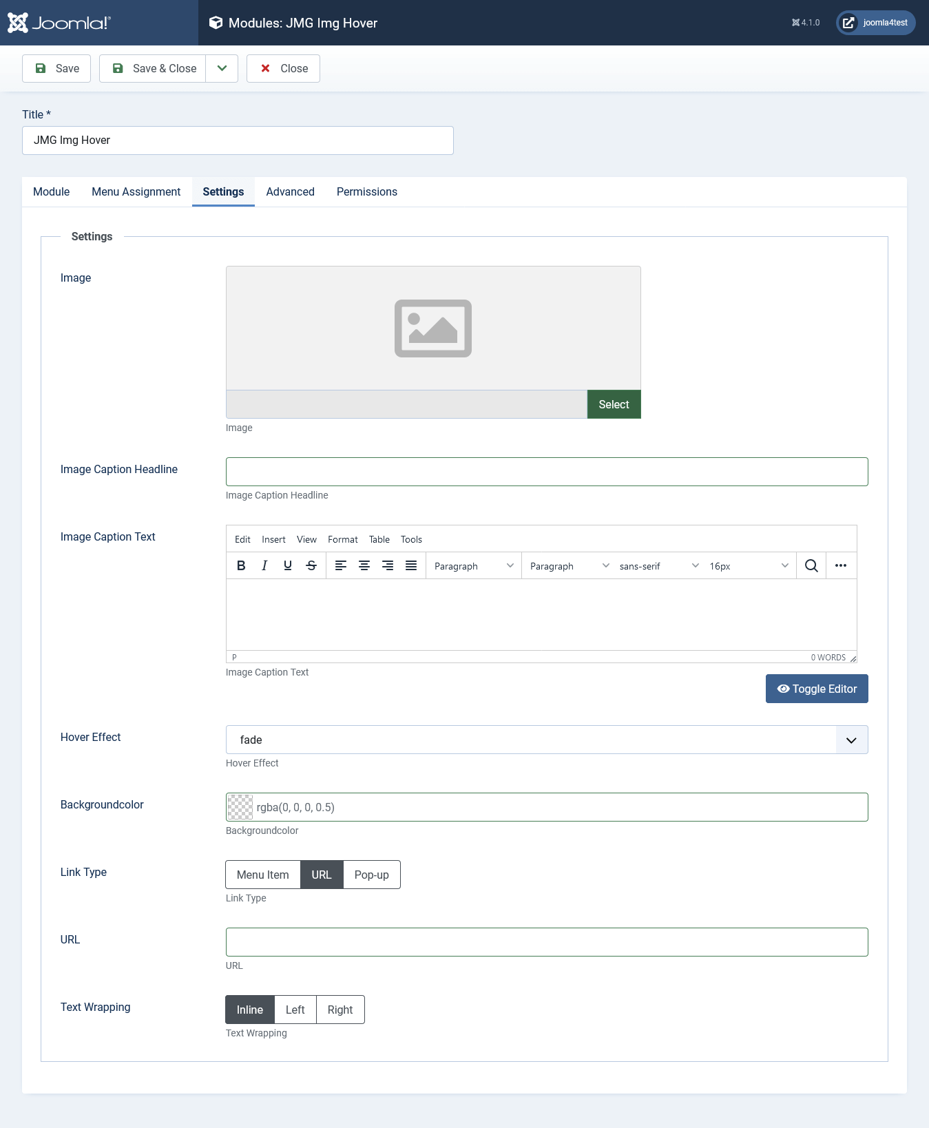 ماژول افکت تصاویر
