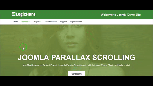 دمو ماژول پارالاکس