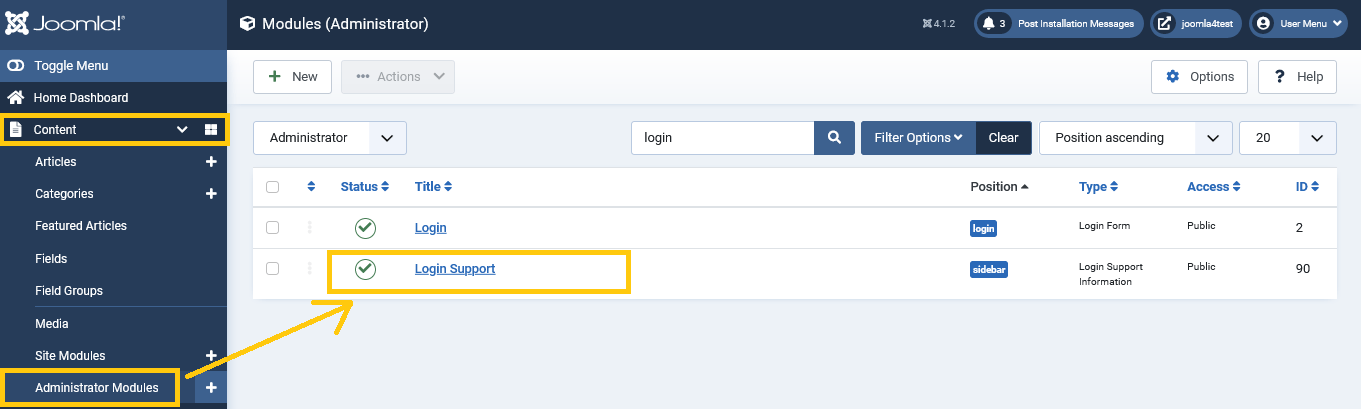افزودن متن دلخواه به ادمین جوملا 4