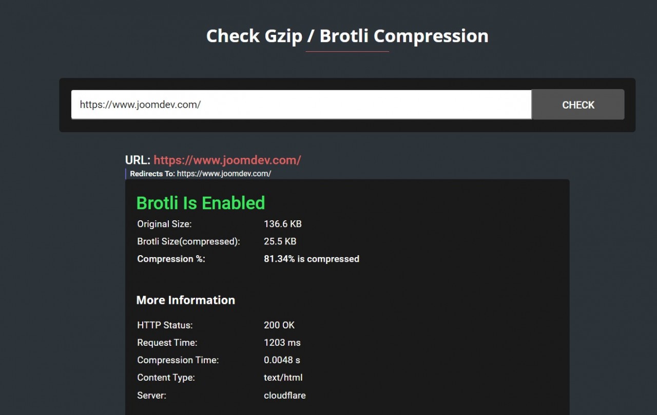 آزمون فشرده سازی Gzip