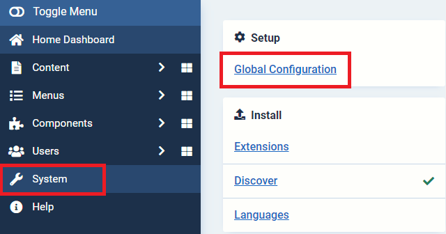 تنظیمات SMTP جی میل در جوملا 4 تنظیمات SMTP جی میل در جوملا 4